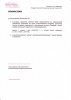 Załącznik 2 - Oświadczenie